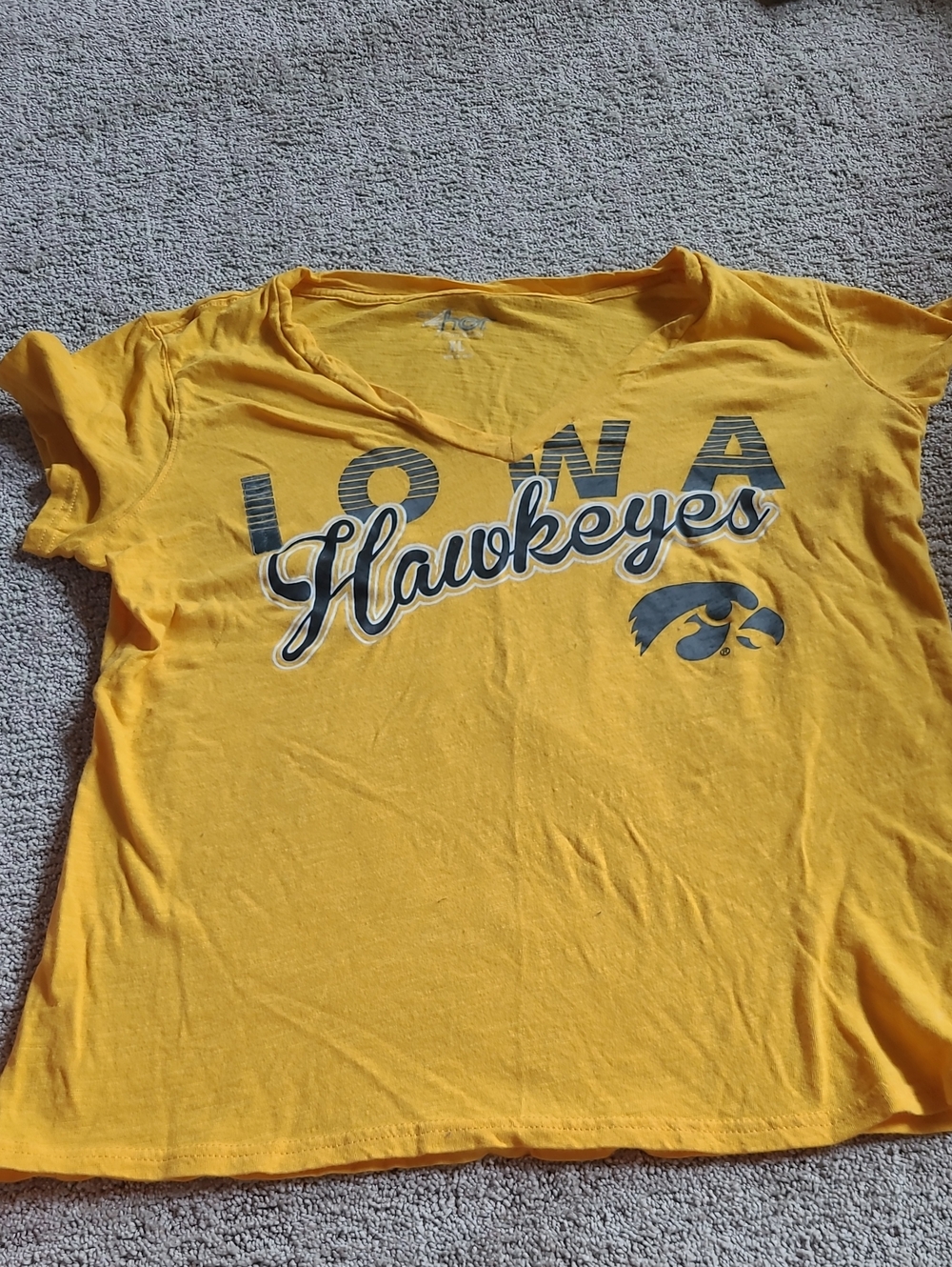 Iowa Hawkeyes Women's Short Sleeve Tee in Gold